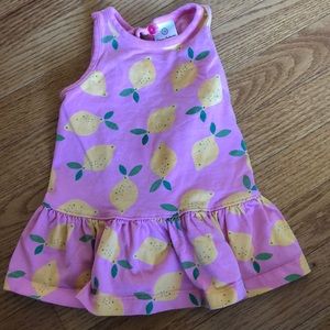 Hanna Andersson Lemons Dress - 70 - 6-12 months